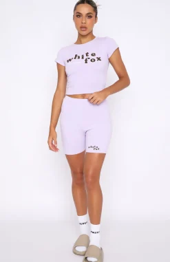 Shorts | White Fox Boutique 4th Edition Ribbed Bike Shorts Orchid purple