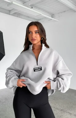Jackets & Blazers | White Fox Boutique The Elite Zip Front Sweater Lunar grey