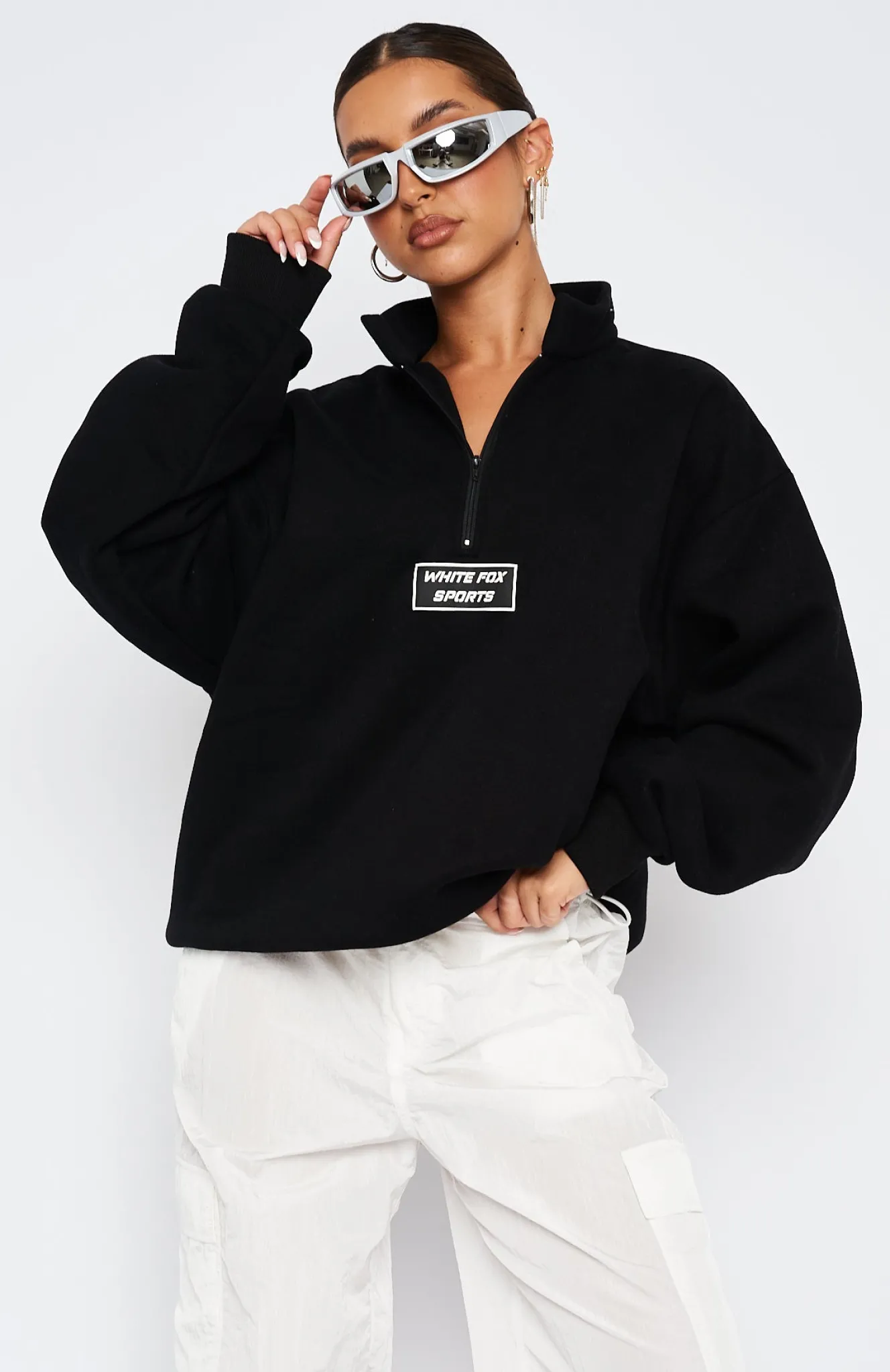 Jackets & Blazers | White Fox Boutique The Elite Zip Front Sweater black