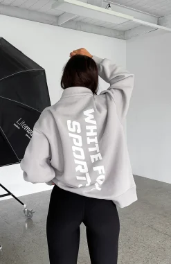Jackets & Blazers | White Fox Boutique The Elite Zip Front Sweater Lunar grey