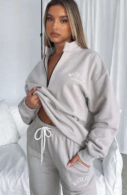 Jackets & Blazers | White Fox Boutique The Highest Demand Zip Front Sweater Taupe grey