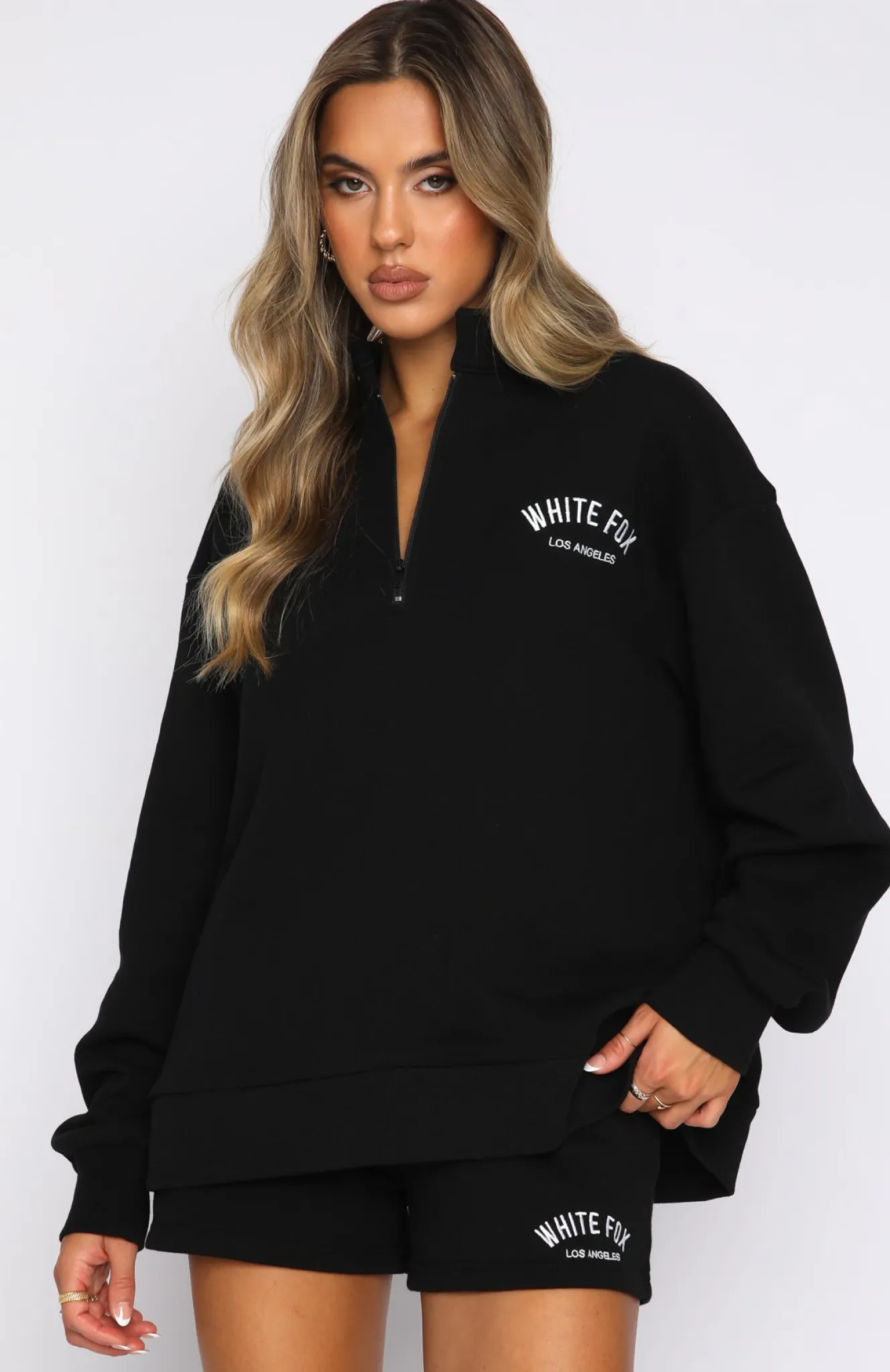 Jackets & Blazers | White Fox Boutique The Highest Demand Zip Front Sweater black