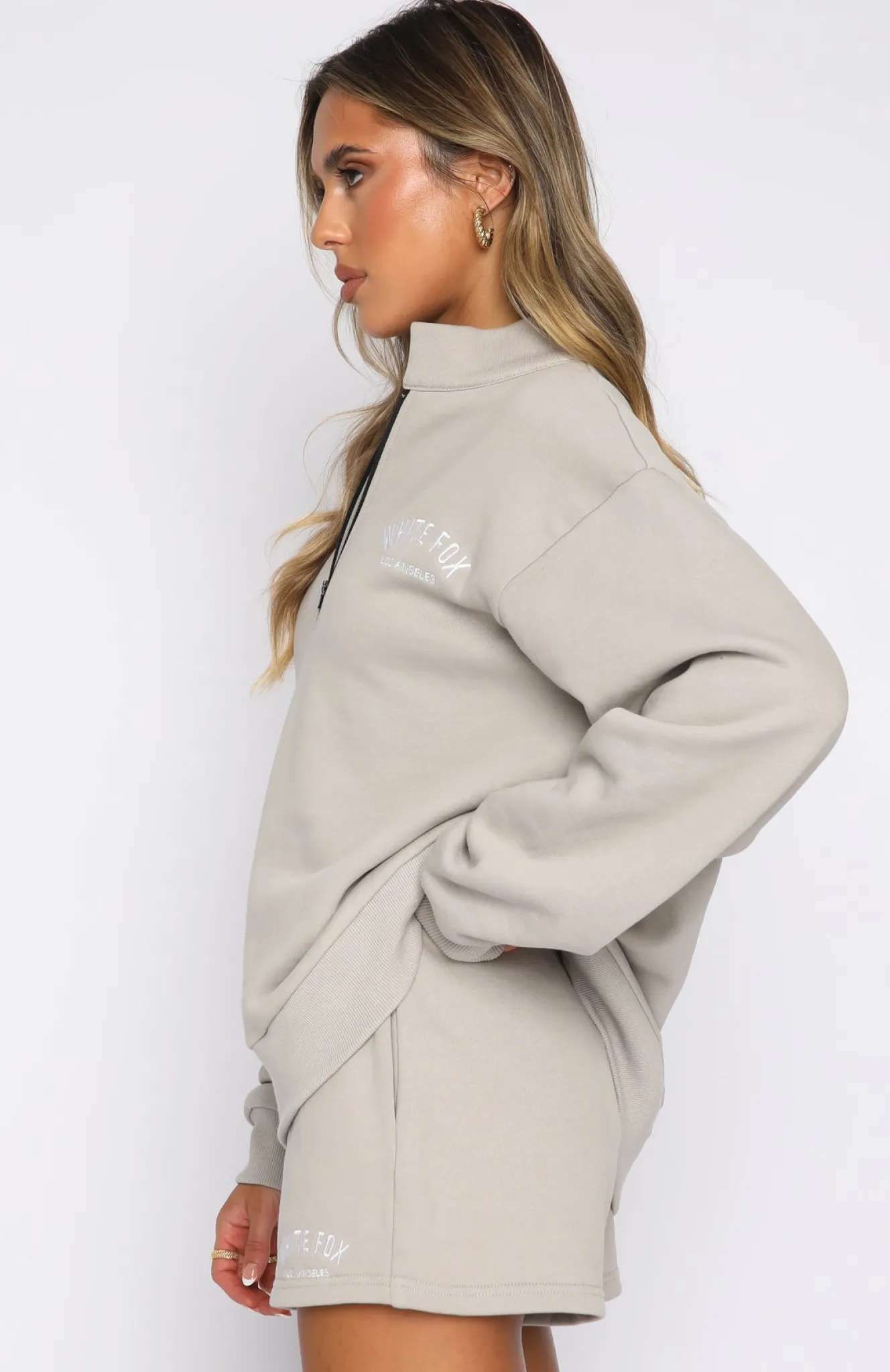 Jackets & Blazers | White Fox Boutique The Highest Demand Zip Front Sweater Taupe grey