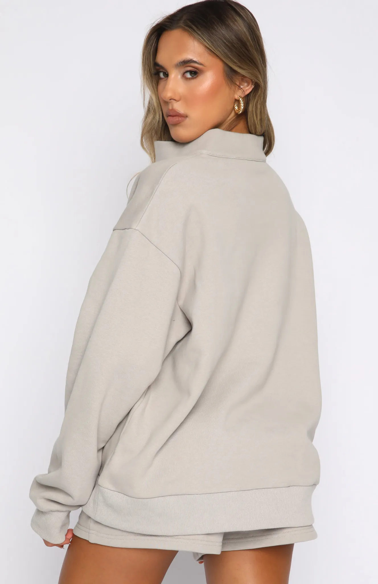 Jackets & Blazers | White Fox Boutique The Highest Demand Zip Front Sweater Taupe grey