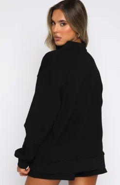 Jackets & Blazers | White Fox Boutique The Highest Demand Zip Front Sweater black