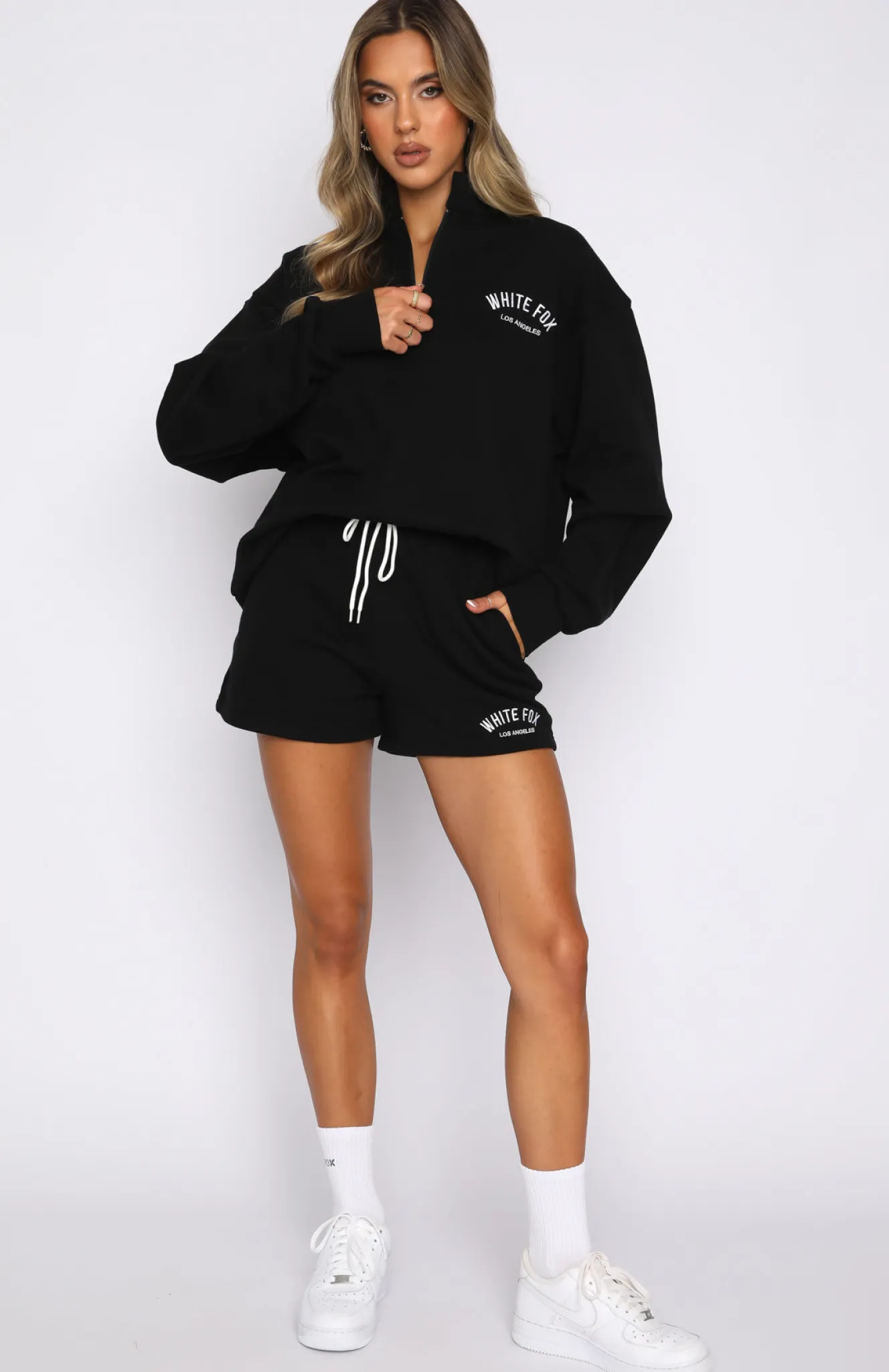 Jackets & Blazers | White Fox Boutique The Highest Demand Zip Front Sweater black