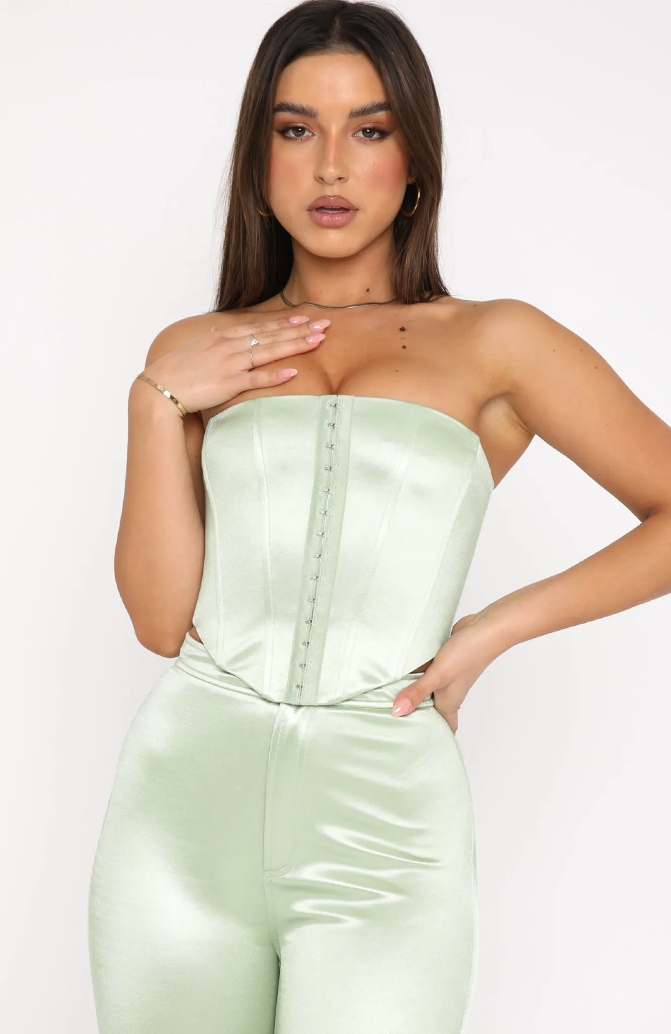 Shirts & Blouses | White Fox Boutique The New Look Bustier Sage green
