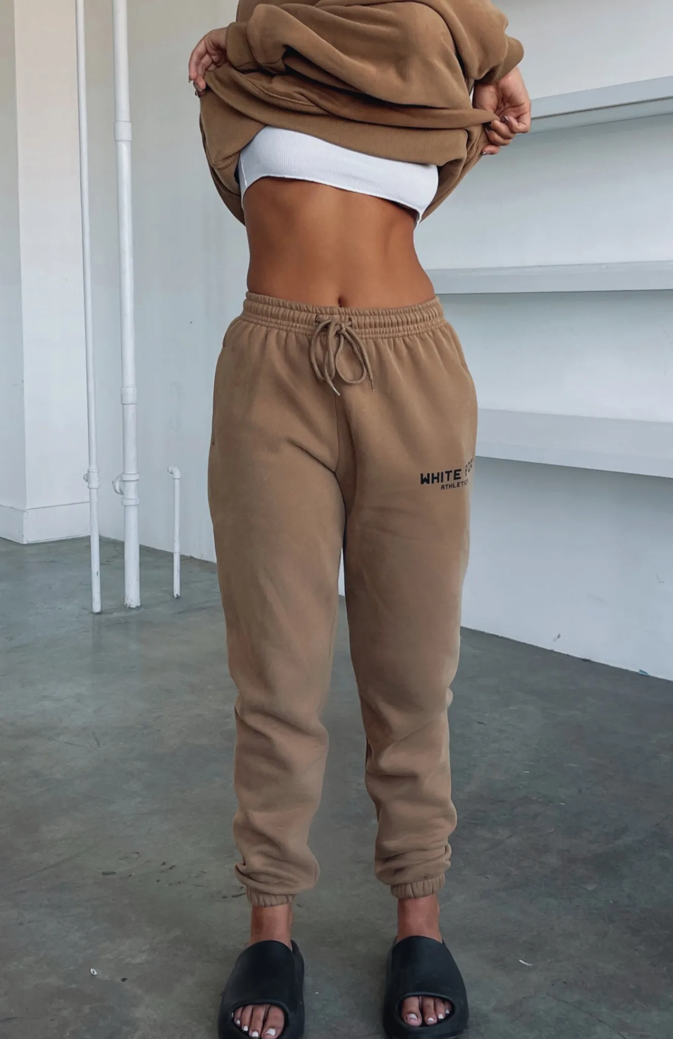 Sweatpants | White Fox Boutique The Next Level Sweatpants Tan brown