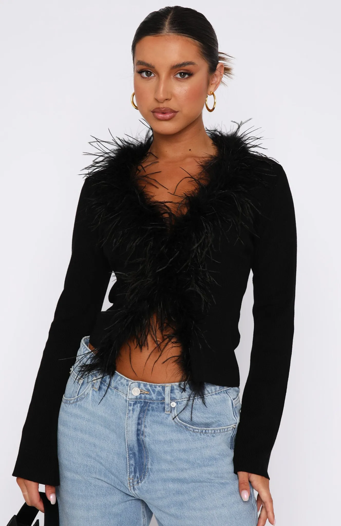 Shirts & Blouses | White Fox Boutique The Night Is Young Long Sleeve Top black