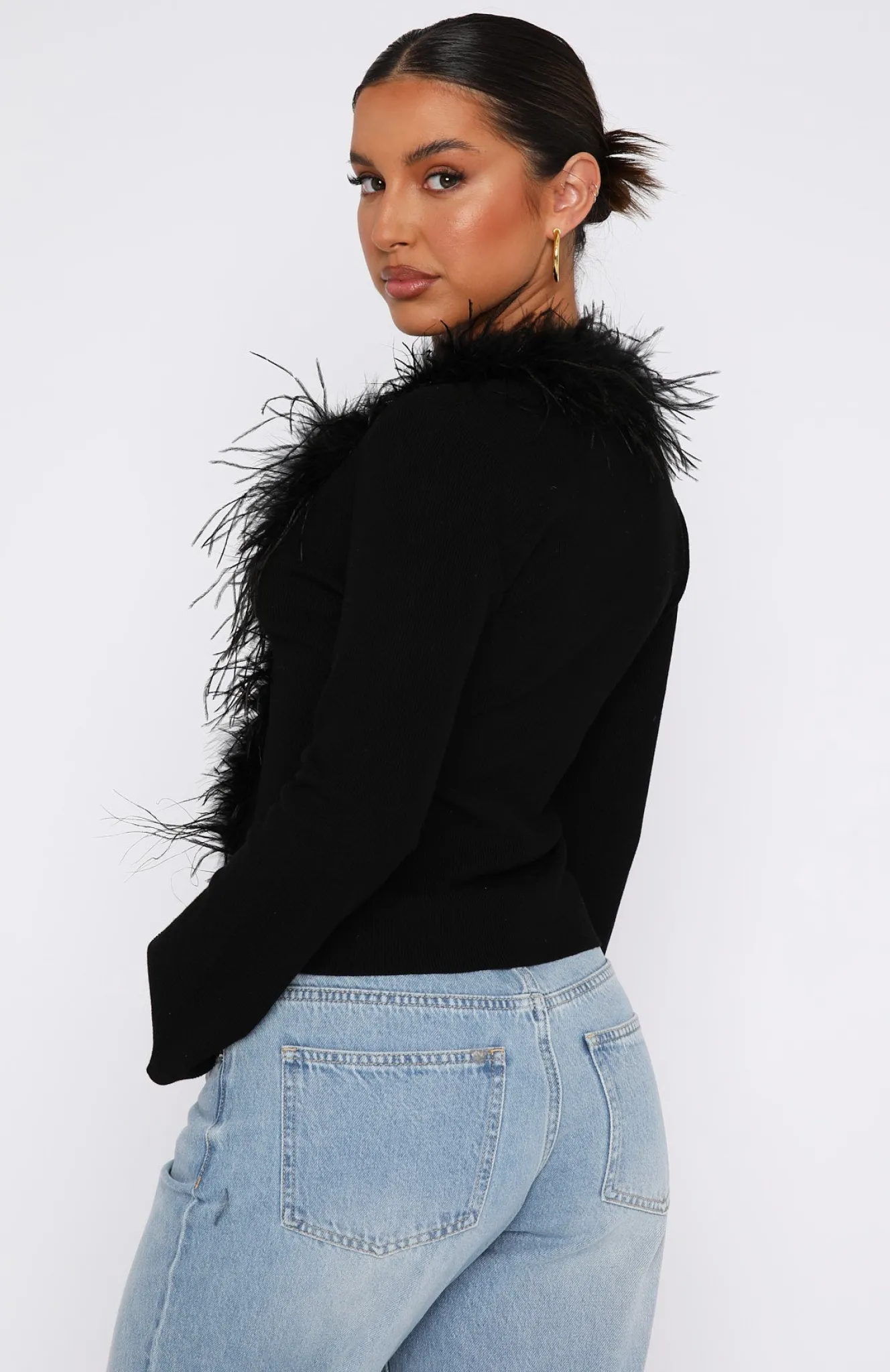 Shirts & Blouses | White Fox Boutique The Night Is Young Long Sleeve Top black