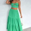 Restocked | White Fox Boutique The One's You Love Maxi Set Dark green