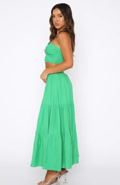 Restocked | White Fox Boutique The One's You Love Maxi Set Dark green