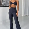 Pants | White Fox Boutique There She Goes Pants Navy Pinstripe blue