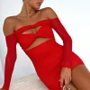 Long Sleeve Dresses | White Fox Boutique This Love Long Sleeve Mini Dress red
