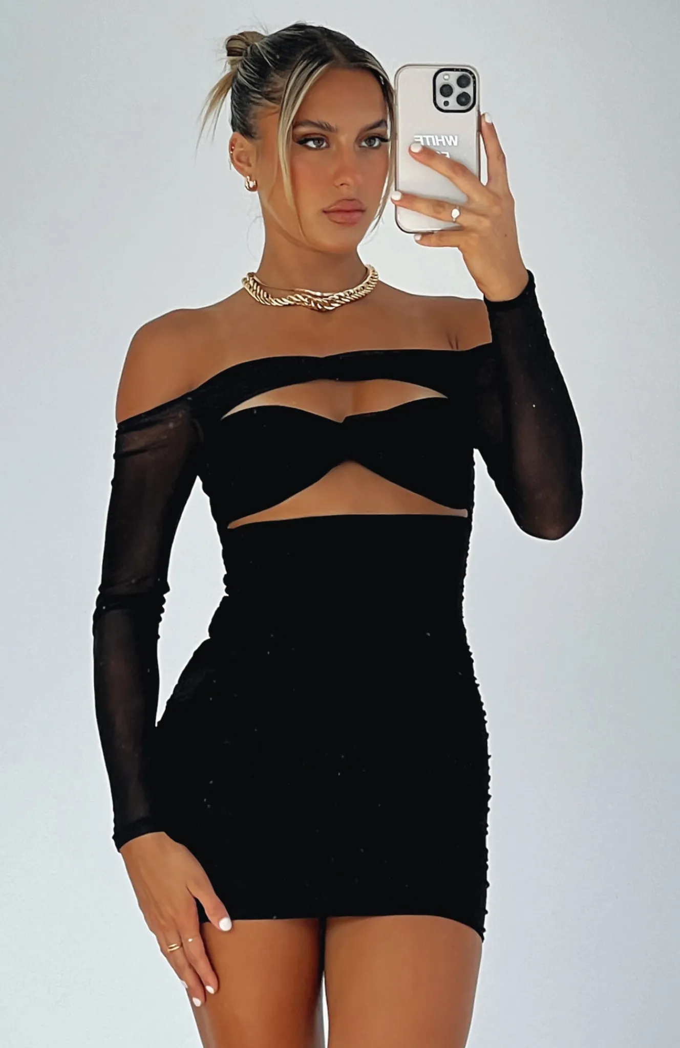 Long Sleeve Dresses | White Fox Boutique This Love Long Sleeve Mini Dress black
