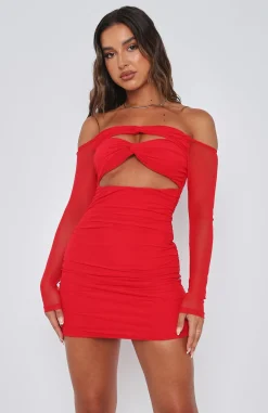 Long Sleeve Dresses | White Fox Boutique This Love Long Sleeve Mini Dress red