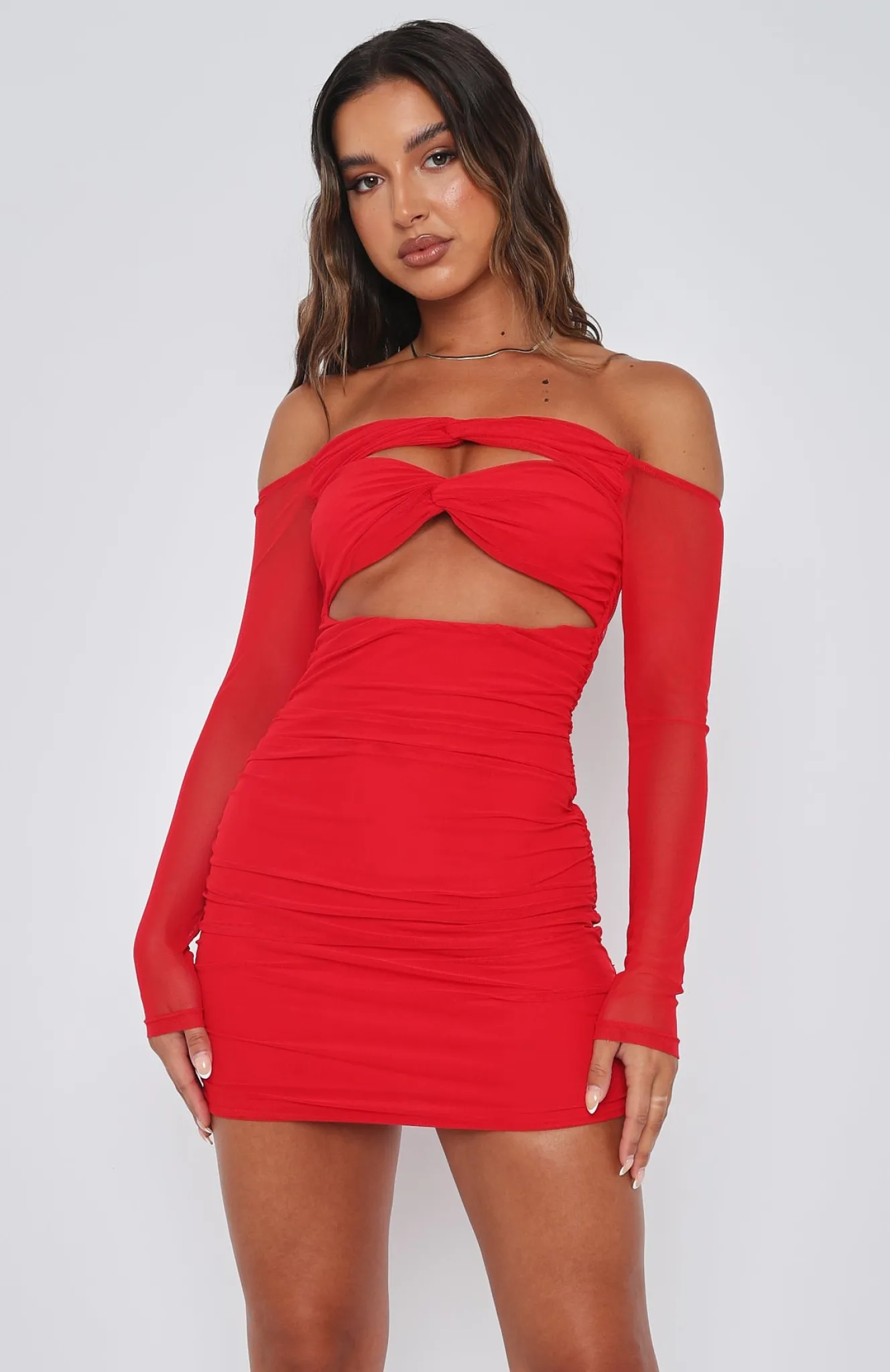 Long Sleeve Dresses | White Fox Boutique This Love Long Sleeve Mini Dress red