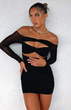 Long Sleeve Dresses | White Fox Boutique This Love Long Sleeve Mini Dress black