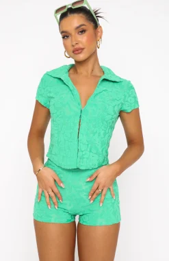 Shirts & Blouses | White Fox Boutique Thought After Thought Terry Top green