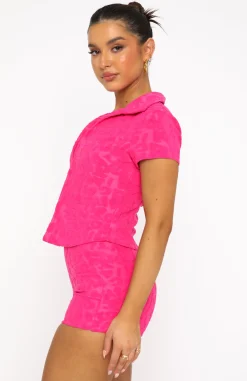 Shirts & Blouses | White Fox Boutique Thought After Thought Terry Top Hot pink