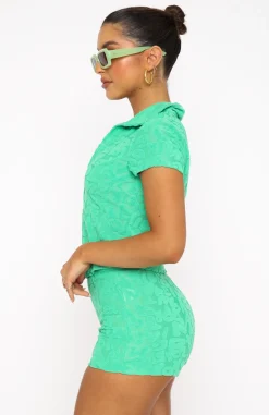 Shirts & Blouses | White Fox Boutique Thought After Thought Terry Top green