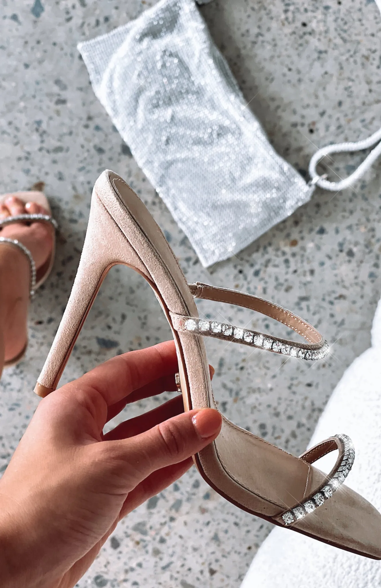 Heels | White Fox Boutique Tiana Mules Suede nude