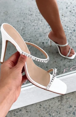 Heels | White Fox Boutique Tiana Mules PU white