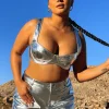 Shirts & Blouses | White Fox Boutique Tide Is High Bustier silver