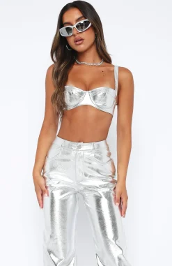 Shirts & Blouses | White Fox Boutique Tide Is High Bustier silver