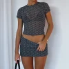Restocked | White Fox Boutique Time For Change Mesh Mini Skirt Charcoal grey
