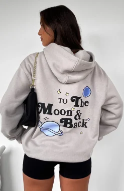 Jackets & Blazers | White Fox Boutique To The Moon Oversized Hoodie Lunar grey
