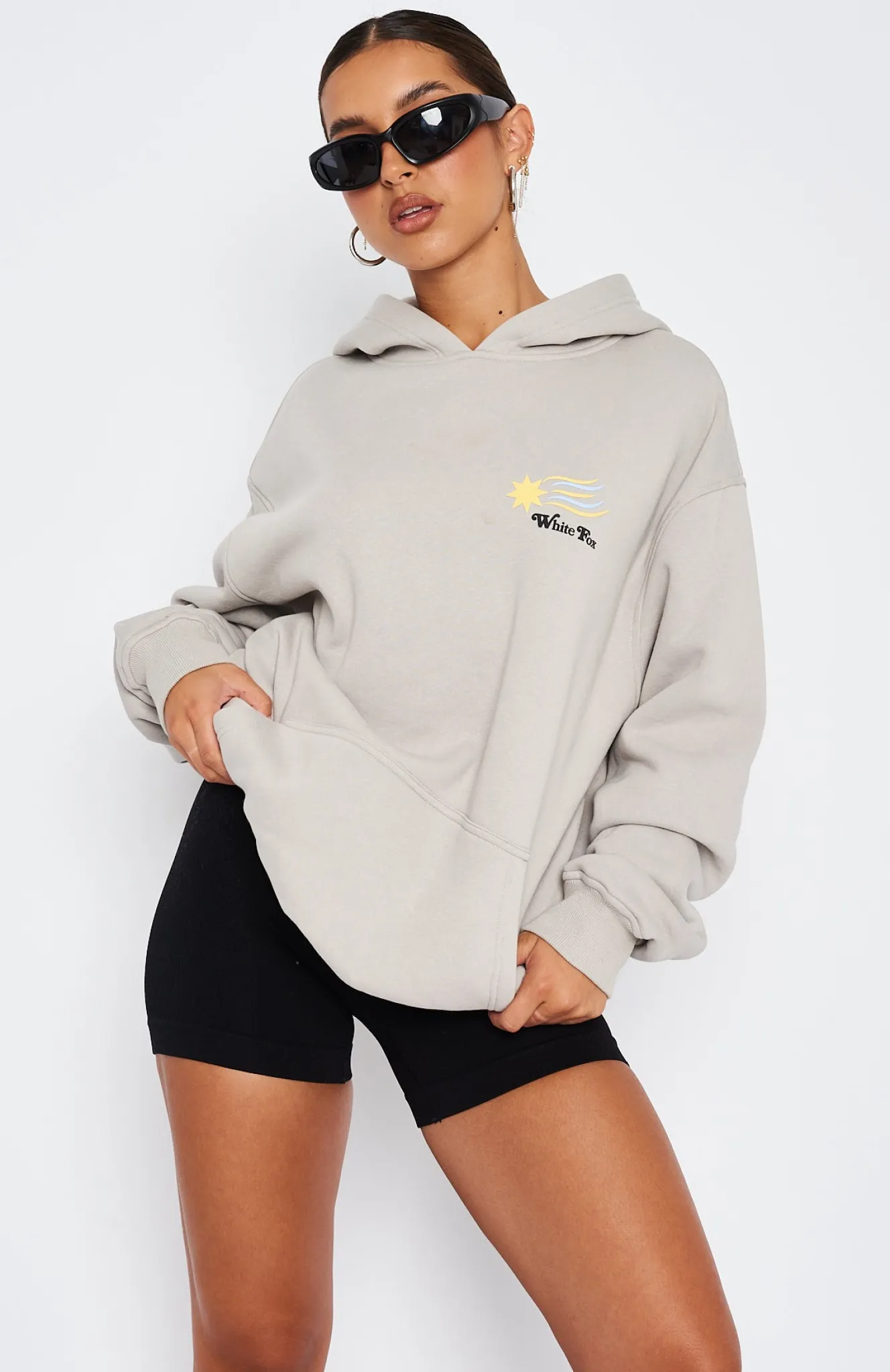 Jackets & Blazers | White Fox Boutique To The Moon Oversized Hoodie Lunar grey