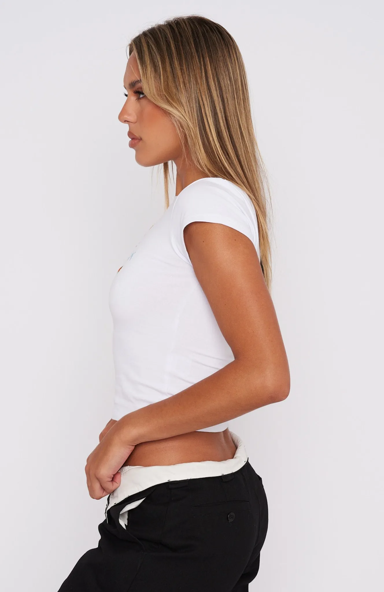 Shirts & Blouses | White Fox Boutique To The Tropics Baby Tee white