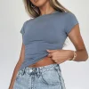 Shirts & Blouses | White Fox Boutique Too Blessed Tee Steel blue