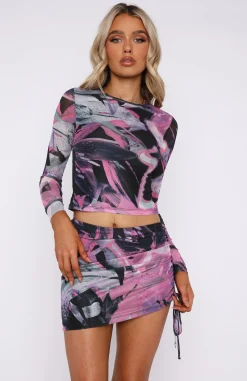 Restocked | White Fox Boutique Top Prize Mini Skirt Flash pink