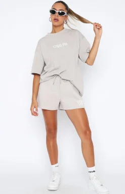 Pants | White Fox Boutique Top Tier Lounge Shorts Lunar grey