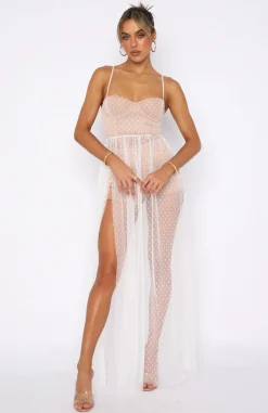Formal Dresses | White Fox Boutique Totally Bangin' Mesh Maxi Dress white
