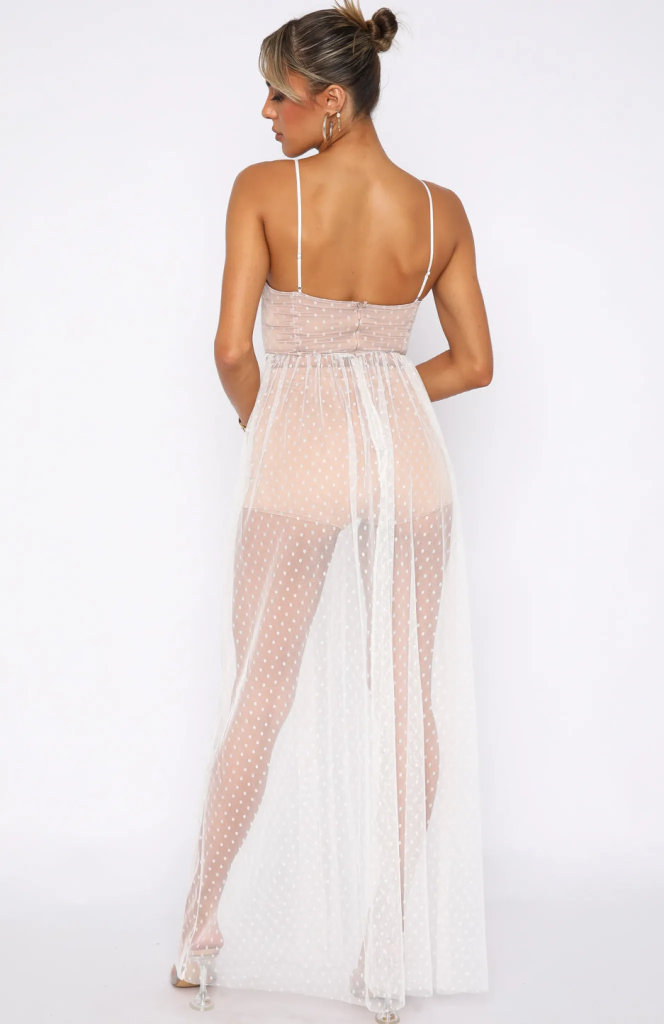 Formal Dresses | White Fox Boutique Totally Bangin' Mesh Maxi Dress white