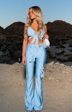 Pants | White Fox Boutique Touch The Sky Pants Baby blue