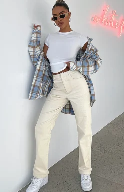 Pants | White Fox Boutique Treat Me Better Cord Pants Cream white