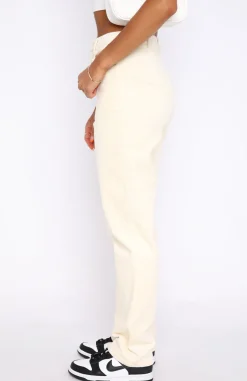 Pants | White Fox Boutique Treat Me Better Cord Pants Cream white
