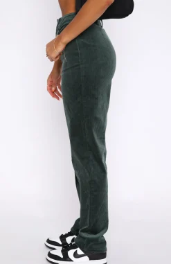 Pants | White Fox Boutique Treat Me Better Cord Pants Forest green