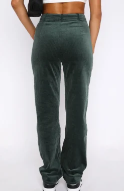 Pants | White Fox Boutique Treat Me Better Cord Pants Forest green
