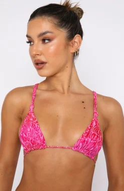 Bikini Tops | White Fox Boutique Tropical Attraction Bikini Top Retro Revival pink