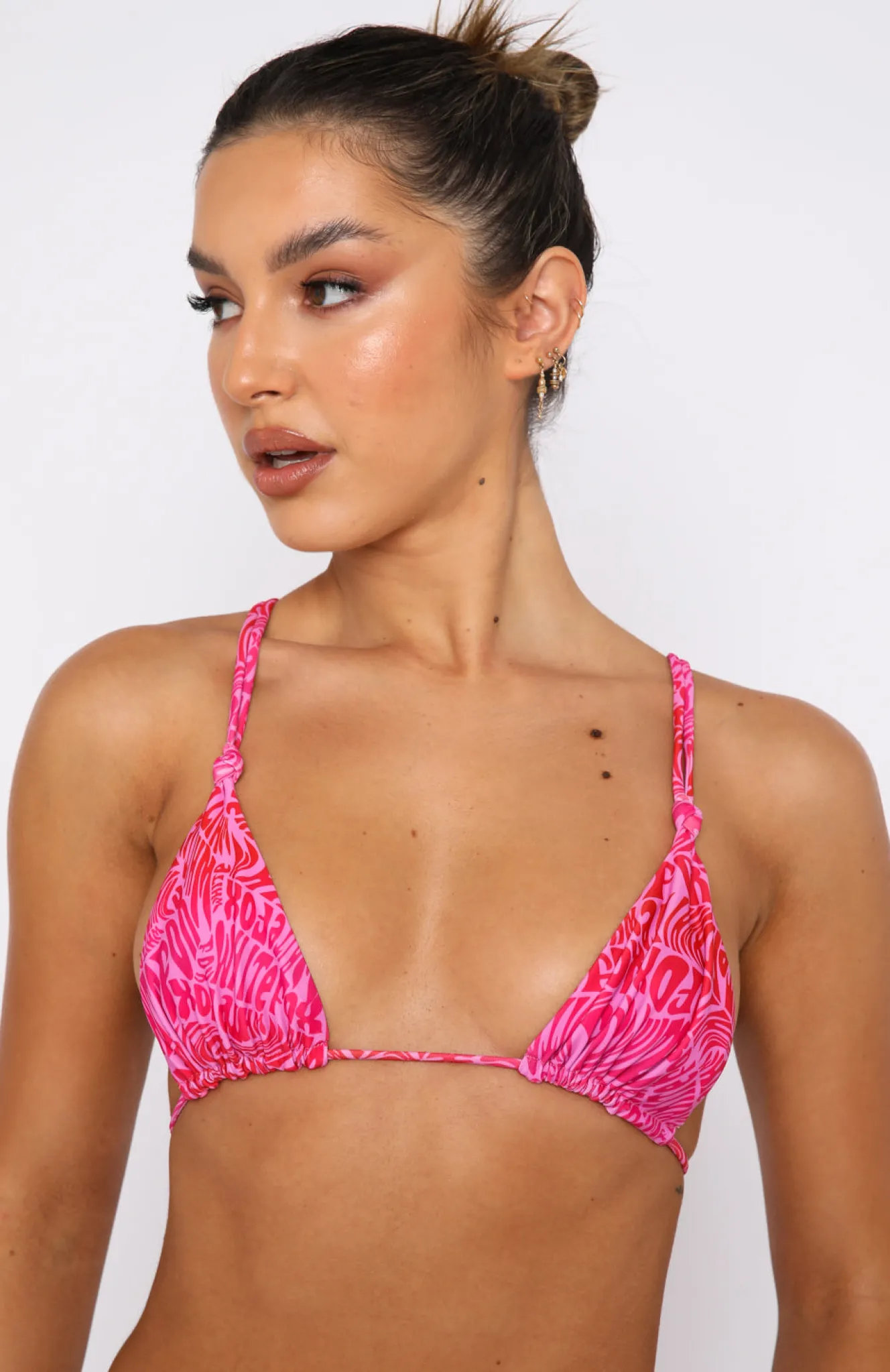 Bikini Tops | White Fox Boutique Tropical Attraction Bikini Top Retro Revival pink