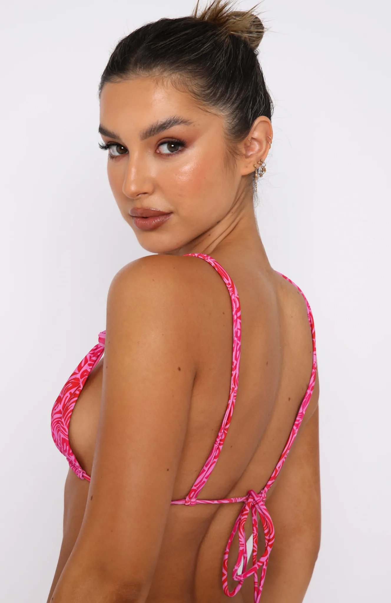 Bikini Tops | White Fox Boutique Tropical Attraction Bikini Top Retro Revival pink