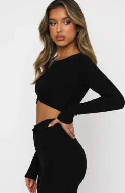 Shirts & Blouses | White Fox Boutique True Bliss Long Sleeve Crop black