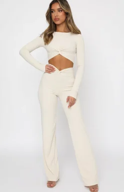 Shirts & Blouses | White Fox Boutique True Bliss Long Sleeve Crop Oatmeal nude
