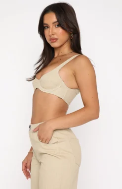 Shirts & Blouses | White Fox Boutique True For You Crop Oatmeal nude