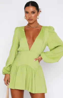 Long Sleeve Dresses | White Fox Boutique True To You Long Sleeve Mini Dress Matcha green